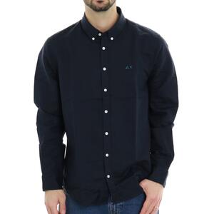 CAMICIA IN LINO SUN68 BLU